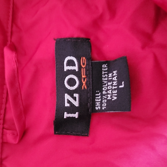 Izod Jackets & Coats Y2k Mens Izod Xfg Full Zip Packable Windbreaker With Roll Up